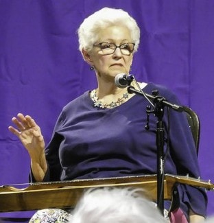 Dana Gruber performing on mountain dulcimer